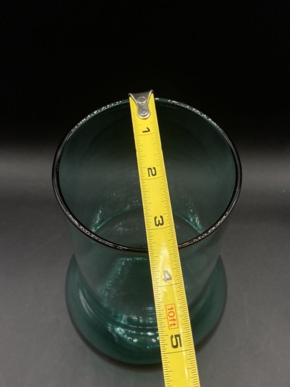 Teal Blue Bubble Top Empoli Apothecary Glass 11” Jar Vintage  - Picture 3 of 7